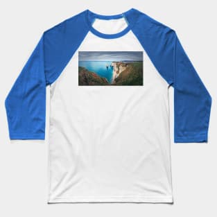 Aiguille of Etretat panoramic view Baseball T-Shirt